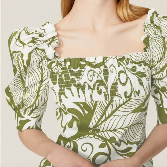 La DoubleJ Printed Puff Sleeve Mini Dress size small - Picture 4 of 9